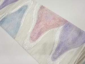 リサイクル　変わり渦模様織出し袋帯